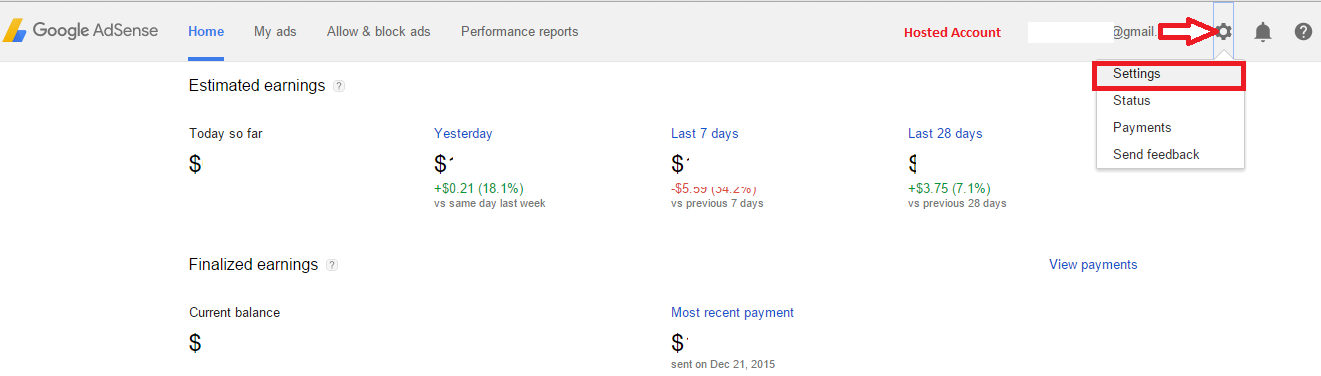 adsense-login-settings-page