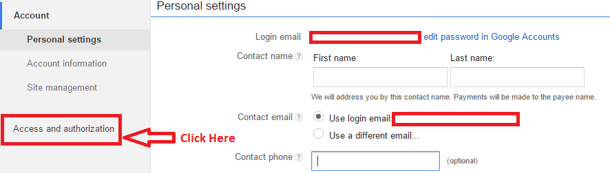 adsense-access-authorization-page