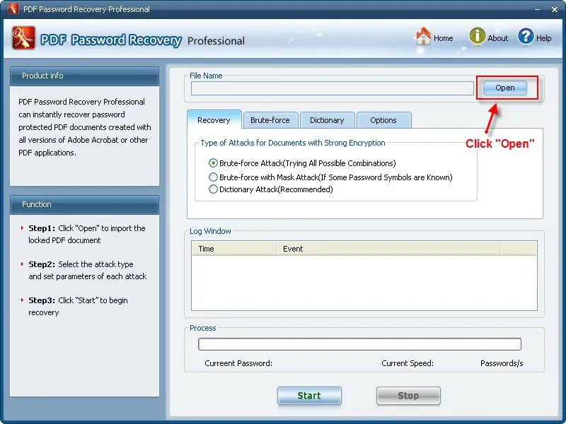 Download and Install PDF Password Recovery Tool