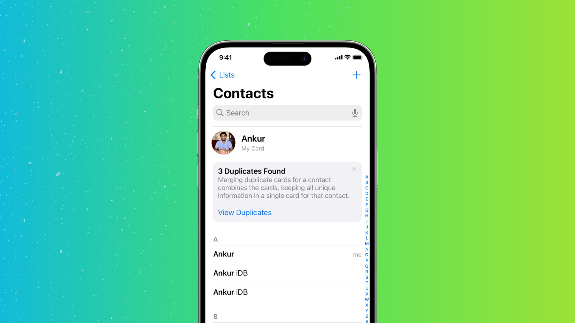 merge and delete duplicate contacts