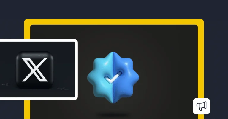 X blue checkmark