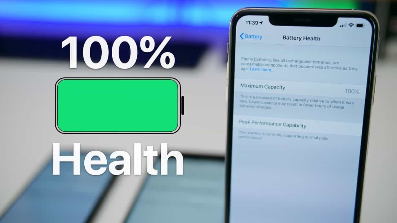 100 percent iphone battery health