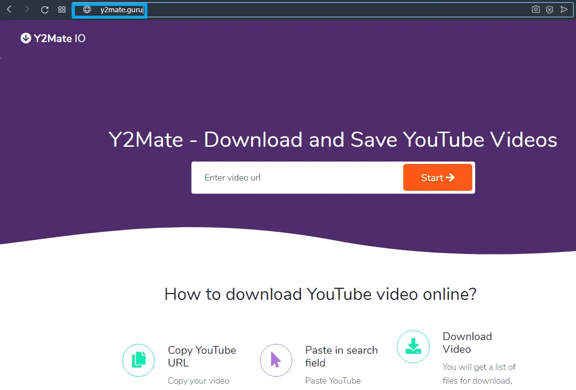 How to download videos from YouTube using Y2mate.guru-1